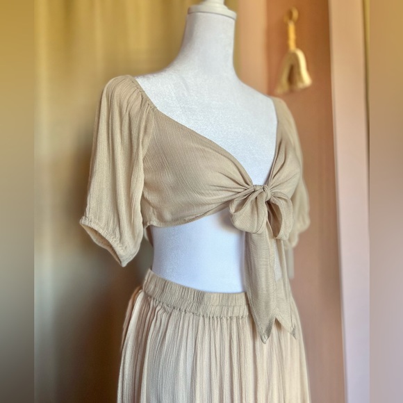 Coord Set Summer Nights Tie Crop Top & Maxi Skirt from Nasty Gal - Picture 7 of 12